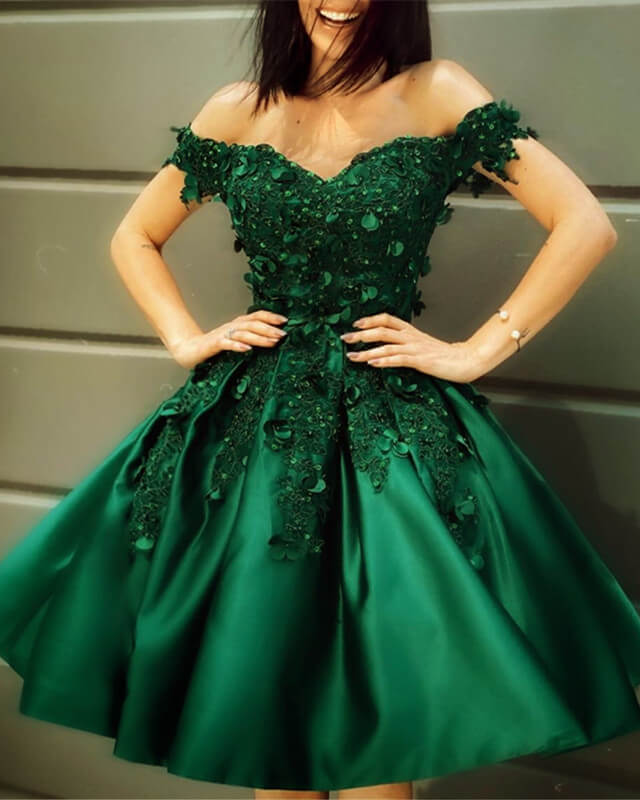 emerald green hoco dress